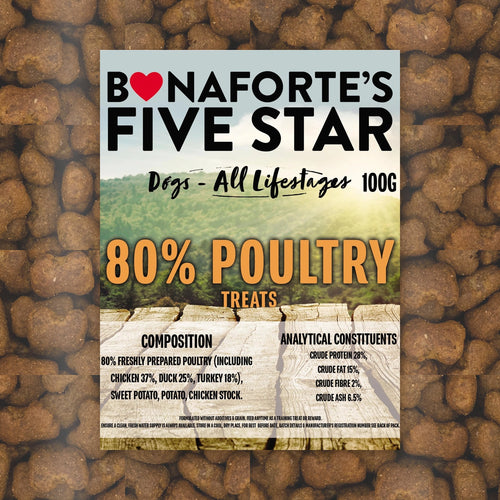 80% Yummy Poultry Treats bag